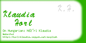 klaudia horl business card